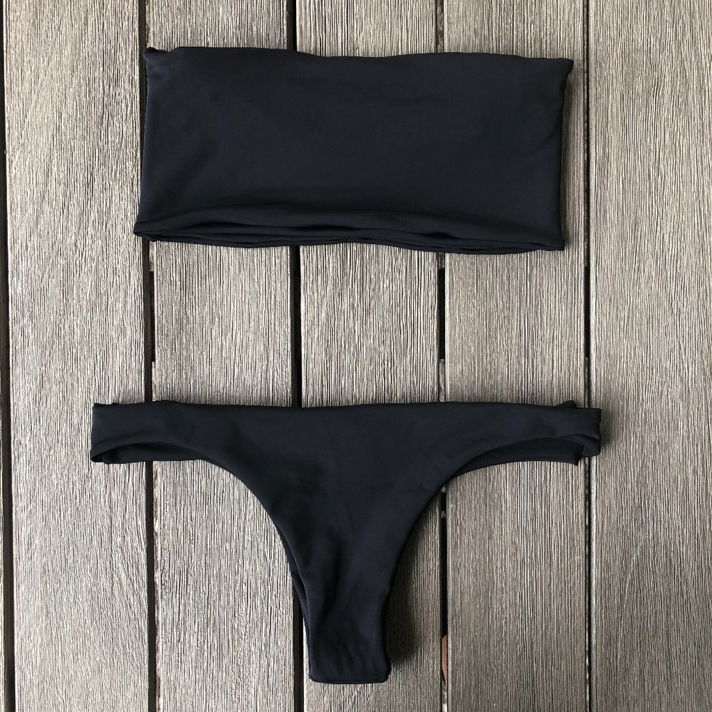 Black Highwaisted/Lowrise Thong Bottoms